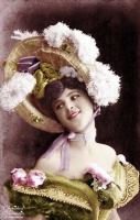 Antique Easter Bonnet Lady 3