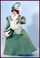Lady In Green 2 - Miniature Doll - by Gina Kendrick