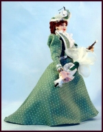 Lady In Green 3 - Miniature Doll - by Gina Kendrick