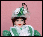 Lady In Green  - Miniature Doll - by Gina Kendrick